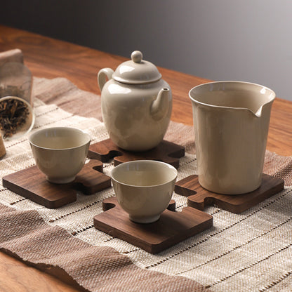 Walnut Wood Coasters, Set — Grove NH-1547