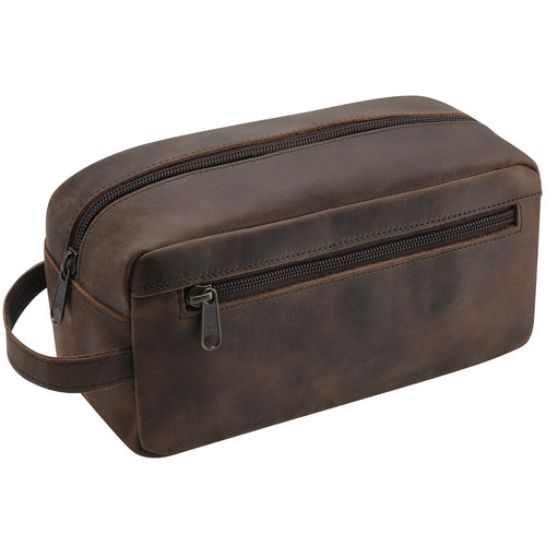 Full-Grain Leather Dopp Kit, 28 x 10 x 13cm — Transit NH-1647
