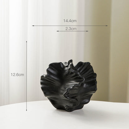 Matte Ceramic Vase Black and White, Two Sizes for Dried Flowers — Atrium NH-654