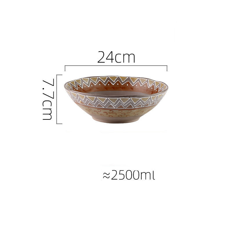 Stoneware Dinner Plates and Bowls, Colour Glaze — Marmo NH-603