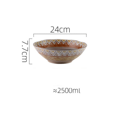 Stoneware Dinner Plates and Bowls, Colour Glaze — Marmo NH-603