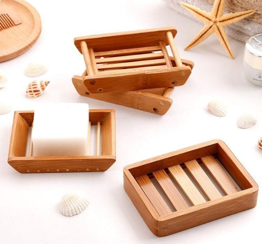 Carbonised Bamboo Soap Dish with Drainage Bars — Reed NH-853