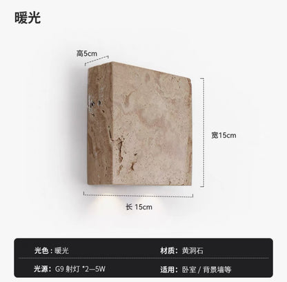 Stone Wall Light Bedroom, Yellow Cave Stone — Meridian NH-700