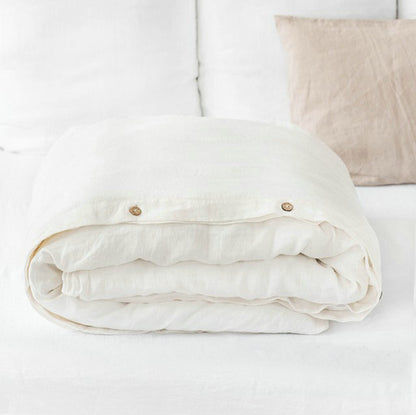 Flax Linen Duvet Cover Set, Three Pieces — Flax NH-992