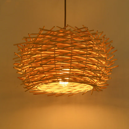 Woven Rattan Pendant Light — Meridian NH-1574