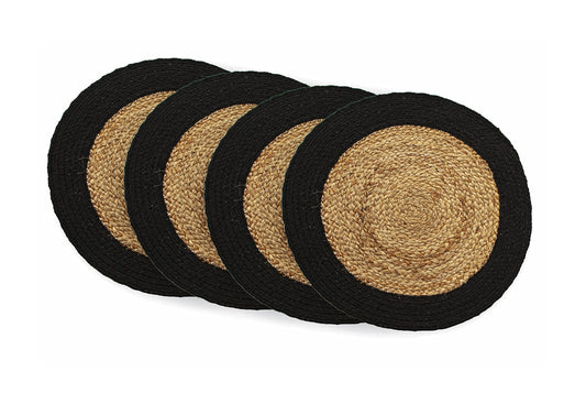 Braided Jute and Cotton Placemats, Set of Four 38cm — Weave NH-1601