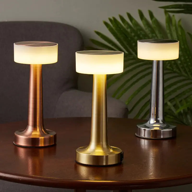 Cordless Table Lamp, Iron and Acrylic, Rechargeable — Meridian NH-721