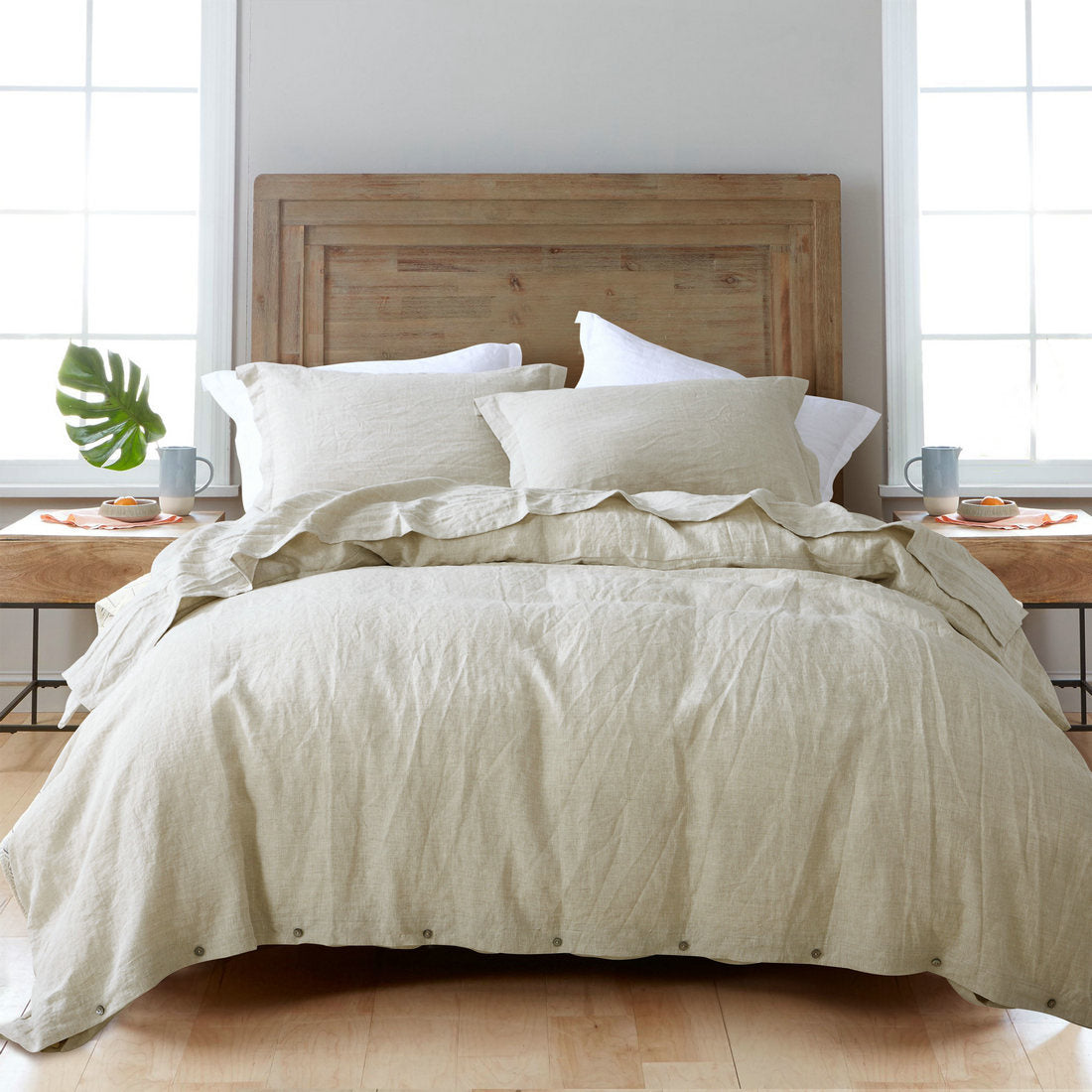 Flax Linen Duvet Cover Set, Three Pieces — Flax NH-992
