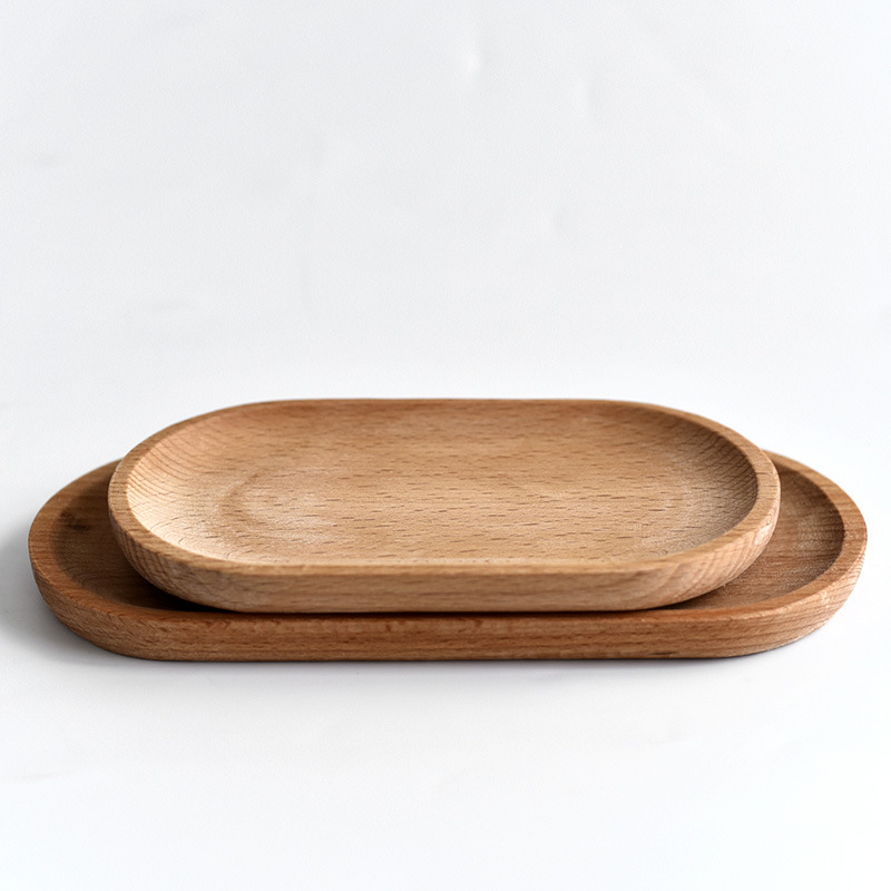 Solid Wood Oval Tea Tray — Aube NH-933