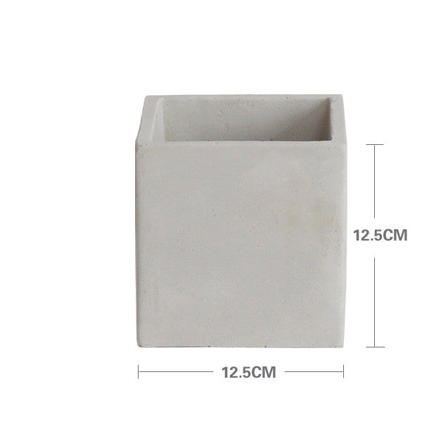 Cement Planter Small, Square Round or Rectangular — Atrium NH-378