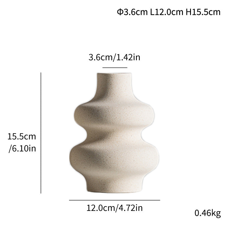 Ceramic Vase Matte, Textured Granular Glaze — Vessel NH-409