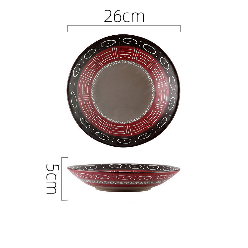 Stoneware Dinner Plates and Bowls, Colour Glaze — Marmo NH-603