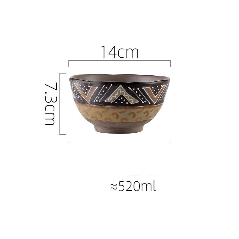 Stoneware Dinner Plates and Bowls, Colour Glaze — Marmo NH-603