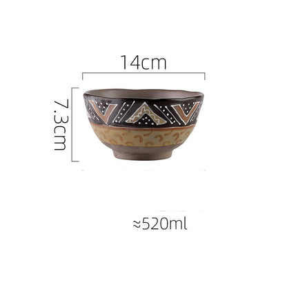 Stoneware Dinner Plates and Bowls, Colour Glaze — Marmo NH-603