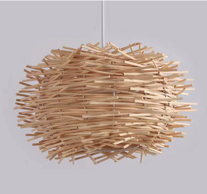 Woven Rattan Pendant Light — Meridian NH-1574