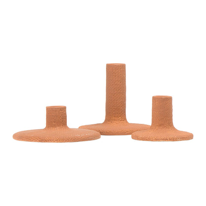Stoneware Taper Candle Holders, Set of Three — Ceres NH-1428