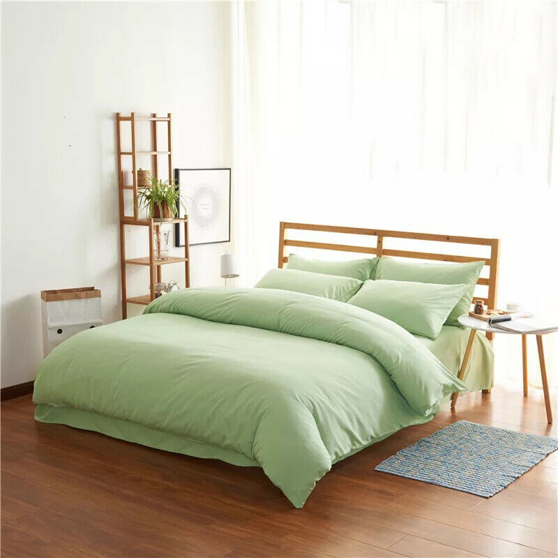 Pure Cotton Quilt Cover Set, Solid Colour 4 Piece — Quietude NH-885