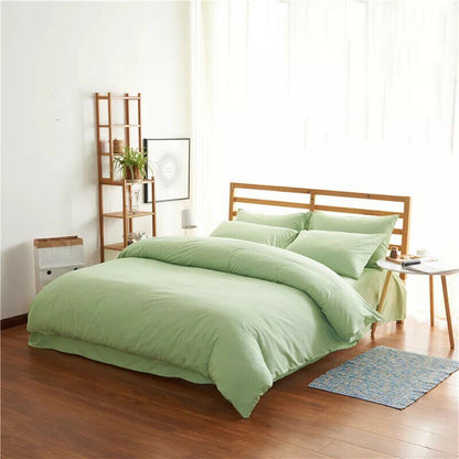 Pure Cotton Quilt Cover Set, Solid Colour 4 Piece — Quietude NH-885