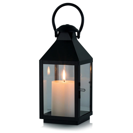 Iron and Glass Candle Lantern, 26cm — Beacon NH-1526