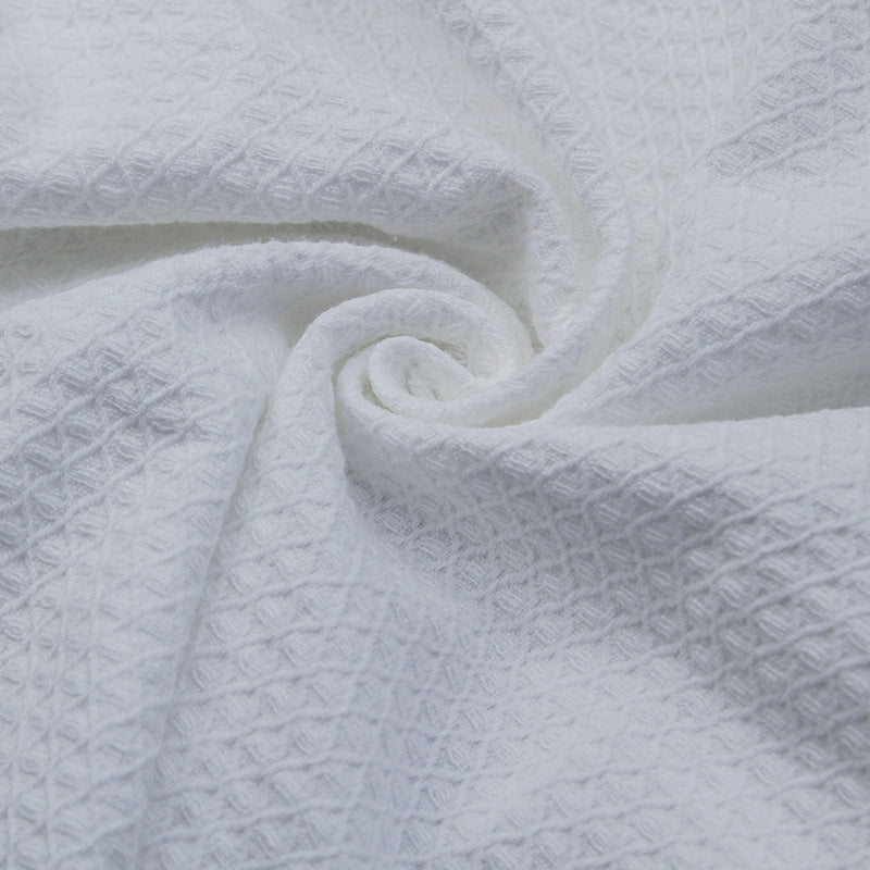 Shawl-Collar Waffle Bathrobe, 100% Cotton Spa Robe — Onsen NH-802