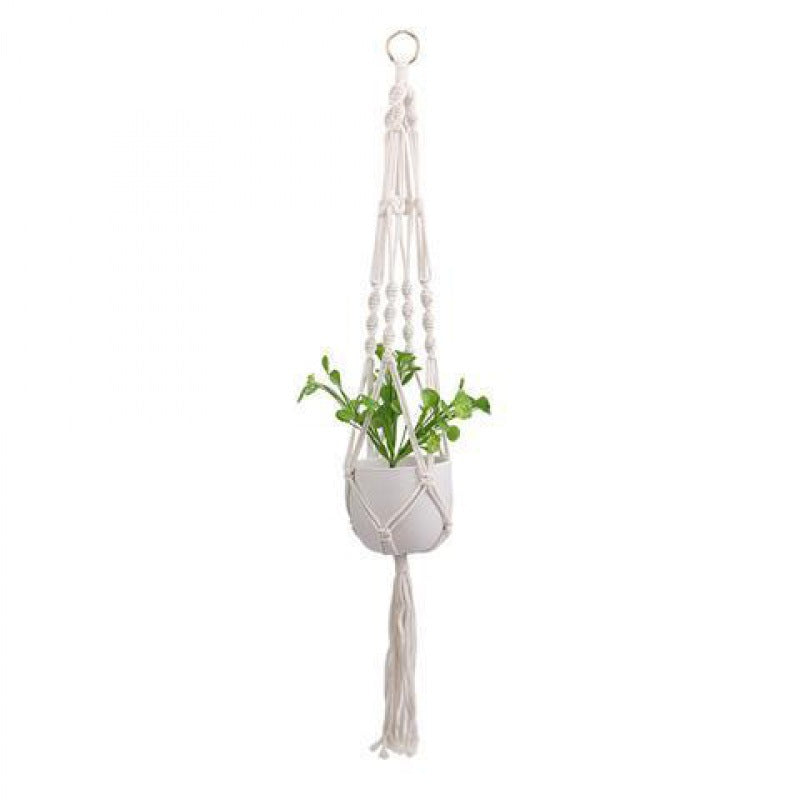 Macrame Plant Hanger, Handwoven Cotton Rope — Atrium NH-386
