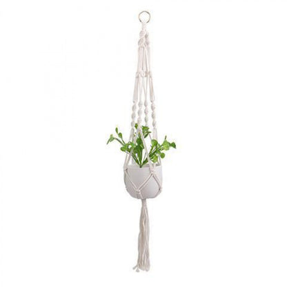 Macrame Plant Hanger, Handwoven Cotton Rope — Atrium NH-386