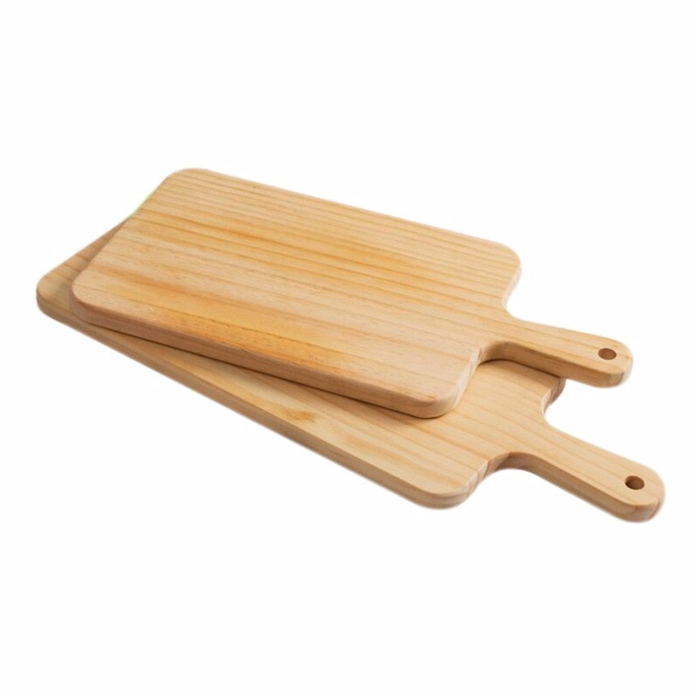 Wooden Serving Board with Handle, Solid Wood — Grove NH-972