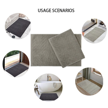 Cotton Bath Mat, Non-Slip in Two Sizes — Bask NH-990