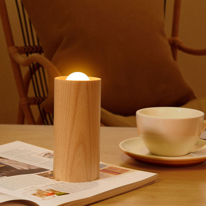 Wooden Candle Light, USB Rechargeable — Ember NH-494