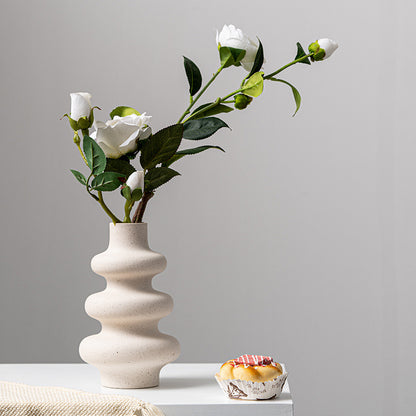Ceramic Vase Matte, Textured Granular Glaze — Vessel NH-409