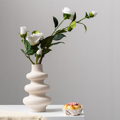 Ceramic Vase Matte, Textured Granular Glaze — Vessel NH-409