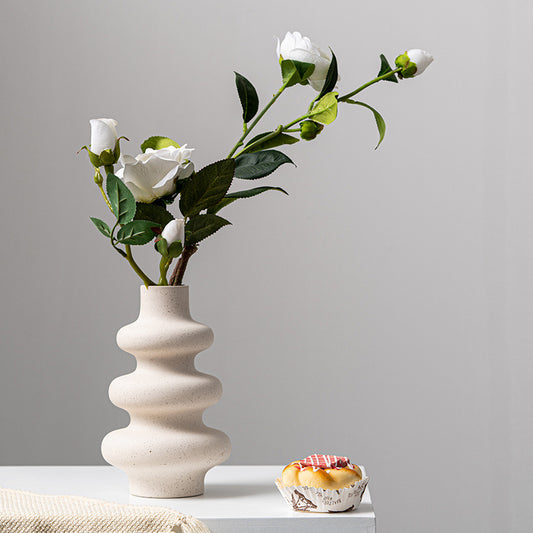 Ceramic Vase Matte, Textured Granular Glaze — Vessel NH-409