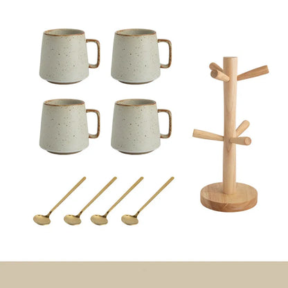 Stoneware Mug for Coffee and Tea, Textured Glaze — Marmo NH-611