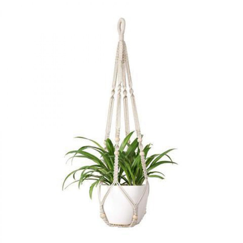 Macrame Plant Hanger, Handwoven Cotton Rope — Atrium NH-386