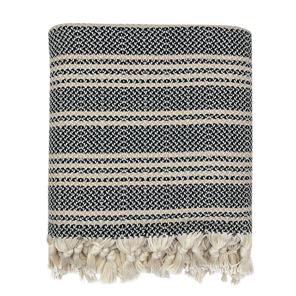 Turkish Cotton Woven Stripe Throw — Fell NH-1538
