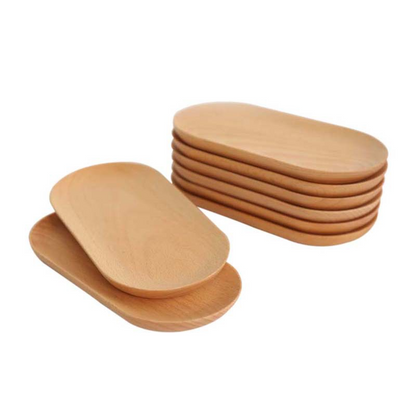 Solid Wood Oval Tea Tray — Aube NH-933