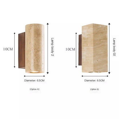 Travertine Bedside Wall Light, E27 Spotlight — Meridian NH-709