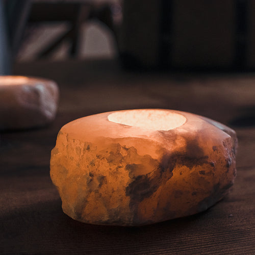 Stone Candle Holder, Textured Block Candle Base — Quarry NH-415