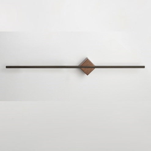 Black Walnut and Brushed Gold Towel Rail 600mm — Nara NH-858
