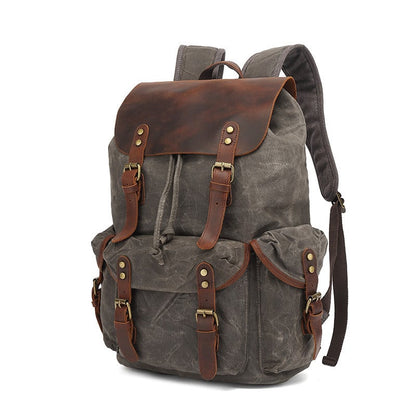 Waxed Canvas Laptop Bag with Leather Trim — Transit NH-1483