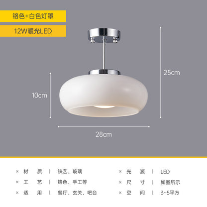 Brass Ceiling Light Hallway, Solid Brass Flush Mount — Meridian NH-042