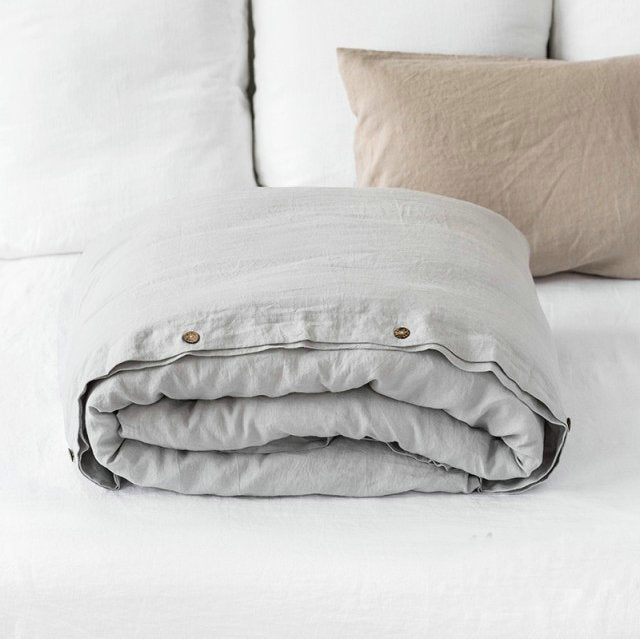 Flax Linen Duvet Cover Set, Three Pieces — Flax NH-992