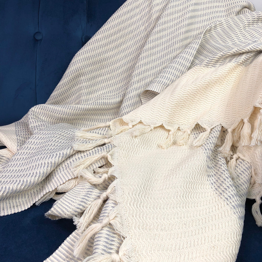 Turkish Cotton Wave Throw, Plush — Fell NH-1524