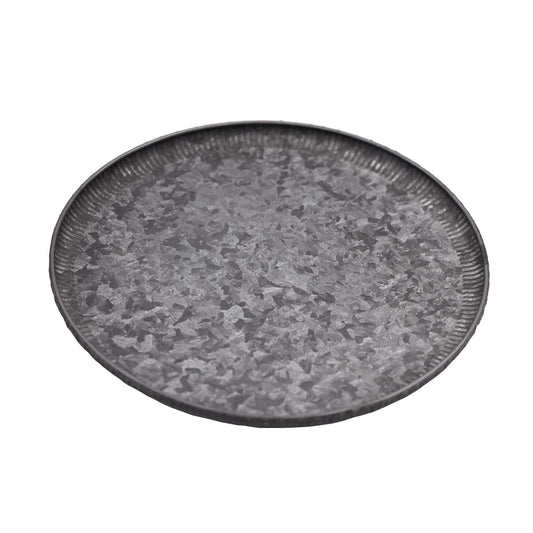 Galvanised Metal Tray, 32cm Corrugated Edge — Atrium NH-1512