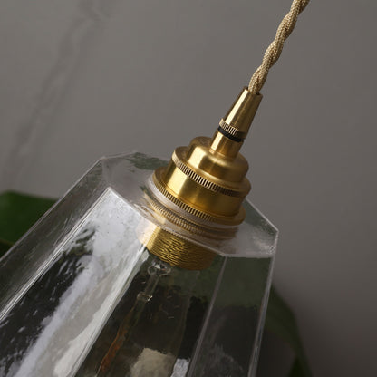 Brass and Glass Pendant Light — Meridian NH-1573