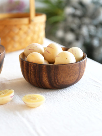 Acacia Wood Salad Bowl for Serving, Six Sizes — Alcova NH-631