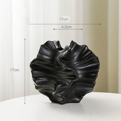 Matte Ceramic Vase Black and White, Two Sizes for Dried Flowers — Atrium NH-654