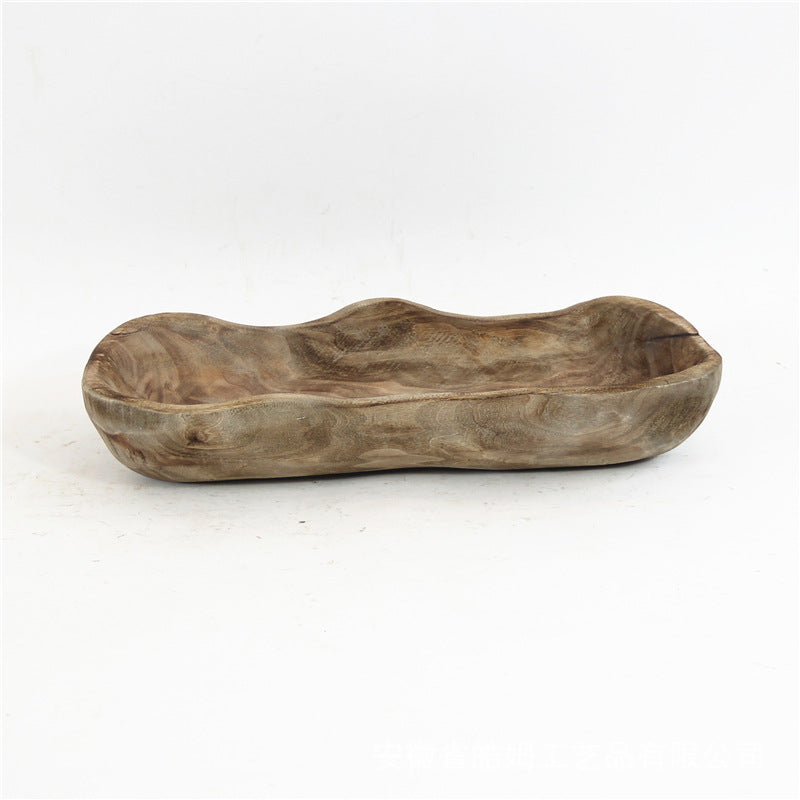 Wooden Fruit Bowl Tray, Solid Wood — Grove NH-981