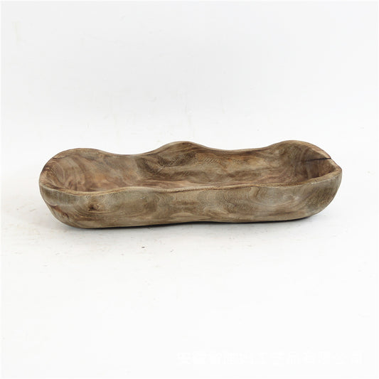 Wooden Fruit Bowl Tray, Solid Wood — Grove NH-981