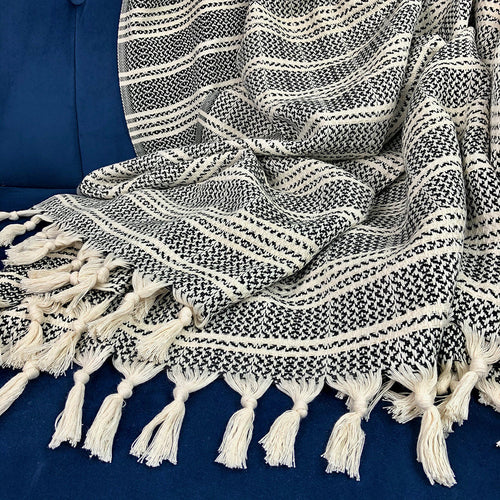 Turkish Cotton Woven Stripe Throw — Fell NH-1538